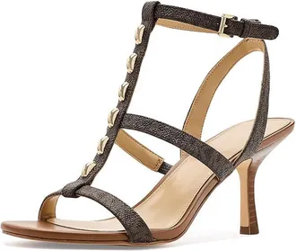 Michael Kors Nara Mid Sandals Womens Sandals Brown : 6.5 M, Leather