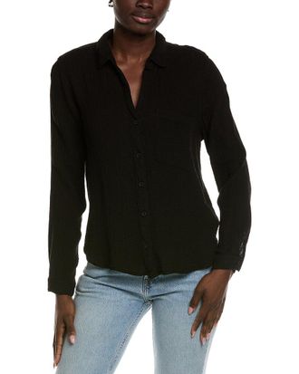 Bella Dahl Rounded Hem Button Down Shirt