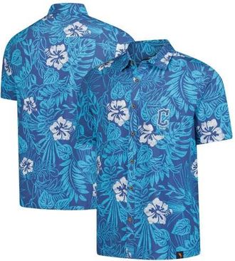 Margaritaville Mens Margaritaville Navy Cleveland Guardians Palm Shade Party Button-Up Shirt at Nordstrom, Size Medium