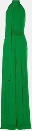 Elie Saab Open-back crepe jumpsuit