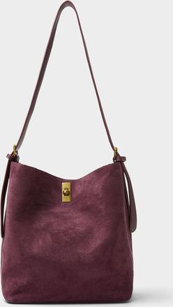Simons Womens Belt-strap faux-suede bag