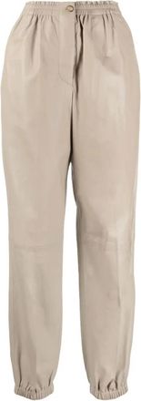 Joseph Viscount leren broek - Dames - Leren Broeken - Bruin - XS - Leer - Broeken
