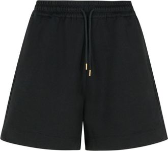 Moncler Black Cotton Shorts