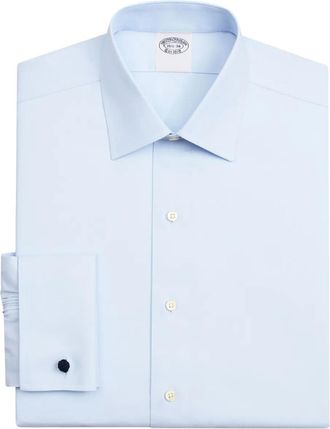 Brooks Brothers Overhemd met lange mouwen en gespreide kraag - Blauw