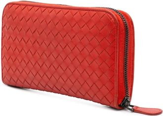 Bottega Veneta Portemonnaies - Nappa Intrecciato Zip Around Long Wallet - Gr. unisize - in Orange - für Damen
