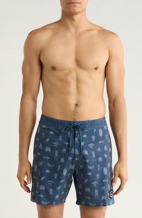 Rvca Sea Life Swim Trunks in Royal at Nordstrom Rack, Size 28