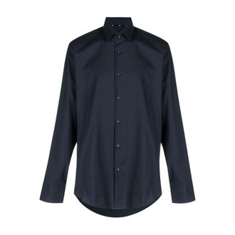 HUGO BOSS Casual Shirts - Heren - Casual Overhemden - Blauw - L - Overhemden