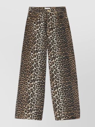 Ganni organic cotton wide leg denim jeans