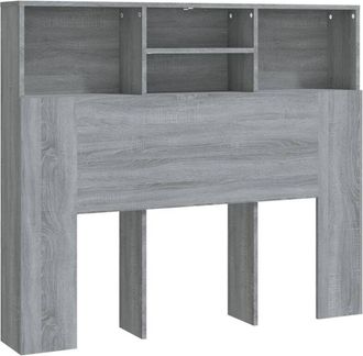 vidaXL Headboard Cabinet Grey Sonoma 120x19x103.5 cm vidaXL
