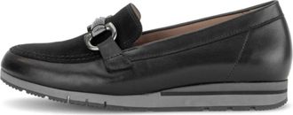 Gabor Comfortabele Loafer Instapper - Dames - Loafers - Zwart - 38 1/2 EU - Leer - Schoenen