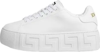 Versace (WMNS) VERSACE La Greca Platform Sneakers White 1022346-1A09608-1W000