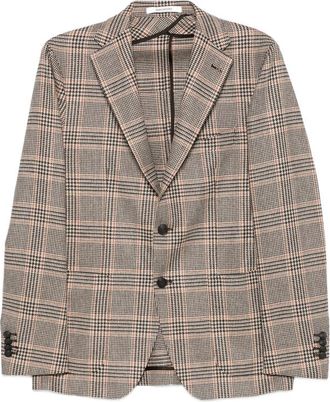 Tagliatore Check-pattern Notched-lapel Blazer