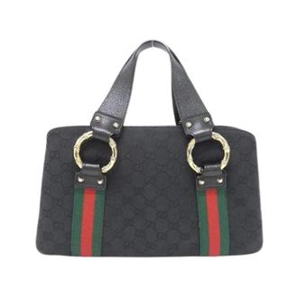 Gucci Pre-owned Handbags, female, Blue, Size: ONE SIZE Pre-owned GG Canvas Handbag