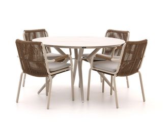Bellagio la vita attrattiva Bellagio Caronia/Sora ø 127cm dining tuinset 5-delig stapelbaar