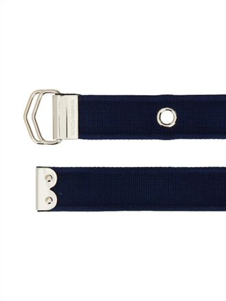 Dolce & Gabbana Logo-Detail Belt - Blue