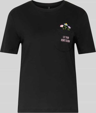 Only Regular Fit T-Shirt aus reiner Baumwolle Modell POLLY in Black, Gr&ouml;&szlig;e XL