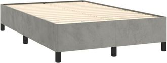 vidaXL Vidaxl - Estructura de cama sin colchón terciopelo gris claro 120x190 cm
