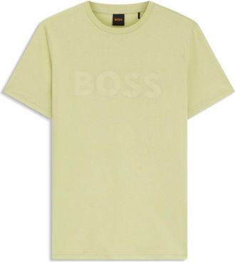 BOSS Cotton-jersey T-shirt with large logo print