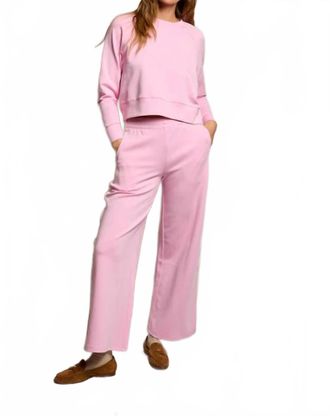 perfectwhitetee Nell Slightly Cropped Sweatshirt In Sugar Pink