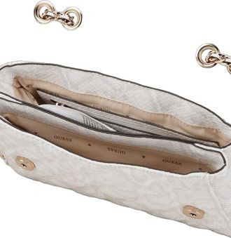 Guess Womens Shoulder Bag Off White Polyurethane Shoulder-bags