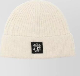 Stone Island ribbed wool beanie