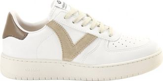 Victoria Womens Low-Top Lace-Up Sneakers In Taupe
