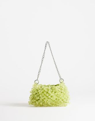 Topshop Scarlett piccola borsa a spalla con perline verde