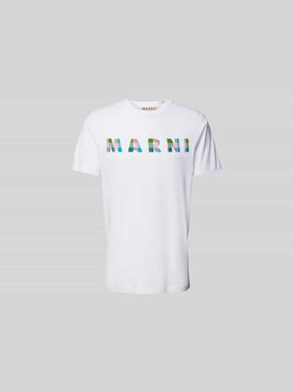 Marni T-Shirt mit Label-Print in Weiss, Gr&ouml;&szlig;e 52