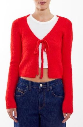 BDG Tie Front Cardigan in Red at Nordstrom Rack, Size X-Small