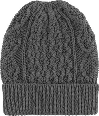 Americandreams Billy Cotton Beanie - Dames - Hoeden - Grijs - ONE Size - Katoen - Accessoires