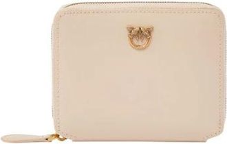 Pinko Taylor Portemonnee - Dames - Portefeuilles - Beige - ONE Size - Leer - Accessoires