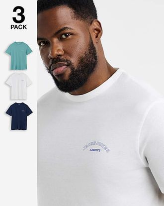 Jack & Jones Jack & Jones College Logo T-Shirt 3 Pack