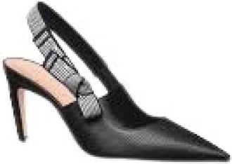 Dior Toujours Slingback Pump - Dames - Pumps - Zwart - 37 EU - Katoen - Schoenen