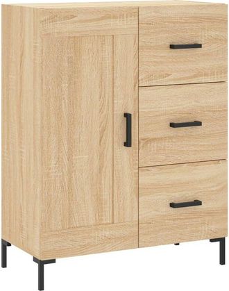 vidaXL Sideboard Sonoma Oak 69.5x34x90 cm Engineered Wood Vidaxl