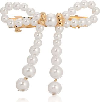 Ettika Aurora Faux Pearl Barrette in Gold at Nordstrom