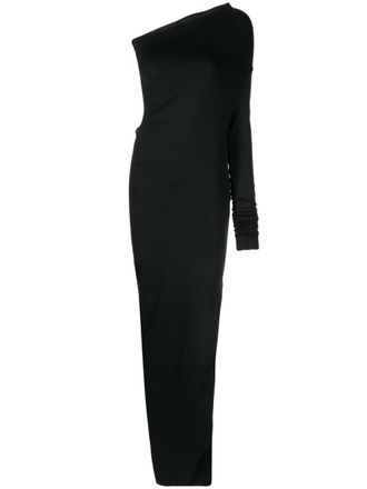 Rick Owens one-shoulder draped dress - Black