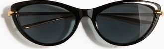 H&M Cat-Eye-Sonnenbrille - Schwarz