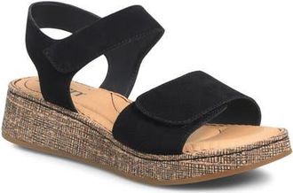 B&oslash;rn Cabanas Wedge Sandal in Black Suede at Nordstrom, Size 10