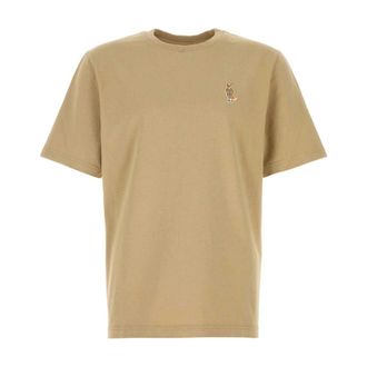 Maison Kitsun&eacute; T-Shirts, male, Beige, Size: XL Dressed Fox Comfort T-Shirt