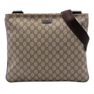 Gucci Pre-owned Cross Body Bags, female, Beige, Size: ONE SIZE Pre-owned Canvas Crossbody Bag