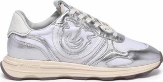 Pinko Metallic Leather Rubber Sneakers - Indigo