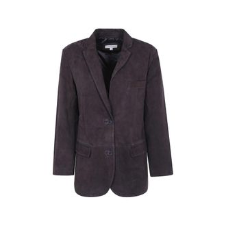 Jcsophie Suede-finish Leather Jacket