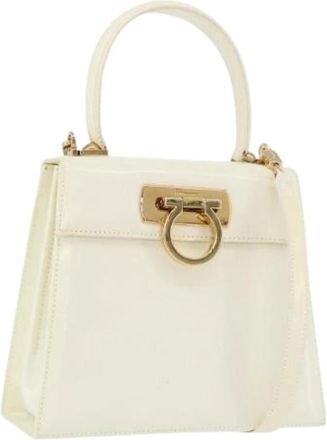 Ferragamo Pre-owned Mini Bags, female, Beige, Size: ONE SIZE Pre-owned Mini Hand Bag