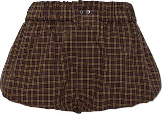 Marni Katoenen geruite shorts - Dames - Bermuda - Bruin - XS - Katoen - Korte Broeken