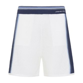 Casablanca Casual Shorts, male, White, Size: S Striped Mesh Track Shorts