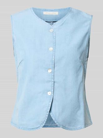 Christian Berg Regular Fit Weste aus Lyocell-Mix in Denim-Optik in Blau, Gr&ouml;&szlig;e 34