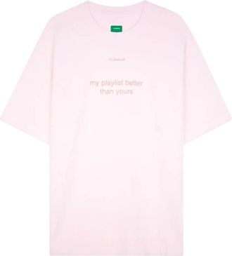 Flaneur Playlist T-shirt - Heren - T-shirts - Roze - L - Katoen - Tops