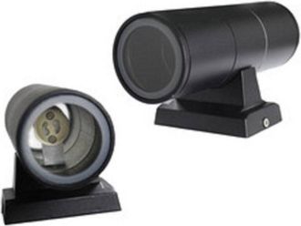 Trade Shop Trade Shop Traesio - Trade Shop - Applique Doppia Emissione A Parete Giardino Esterno Ip55 Portalampada Gu10 Es01 - Negro