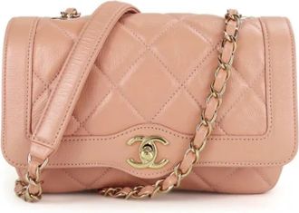 Chanel Tweedehands leren schoudertassen - Dames - Vintage Schoudertas - Beige - ONE Size - Leer - Vintage