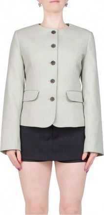 Sandy Liang Agnes Jacket In Sage
